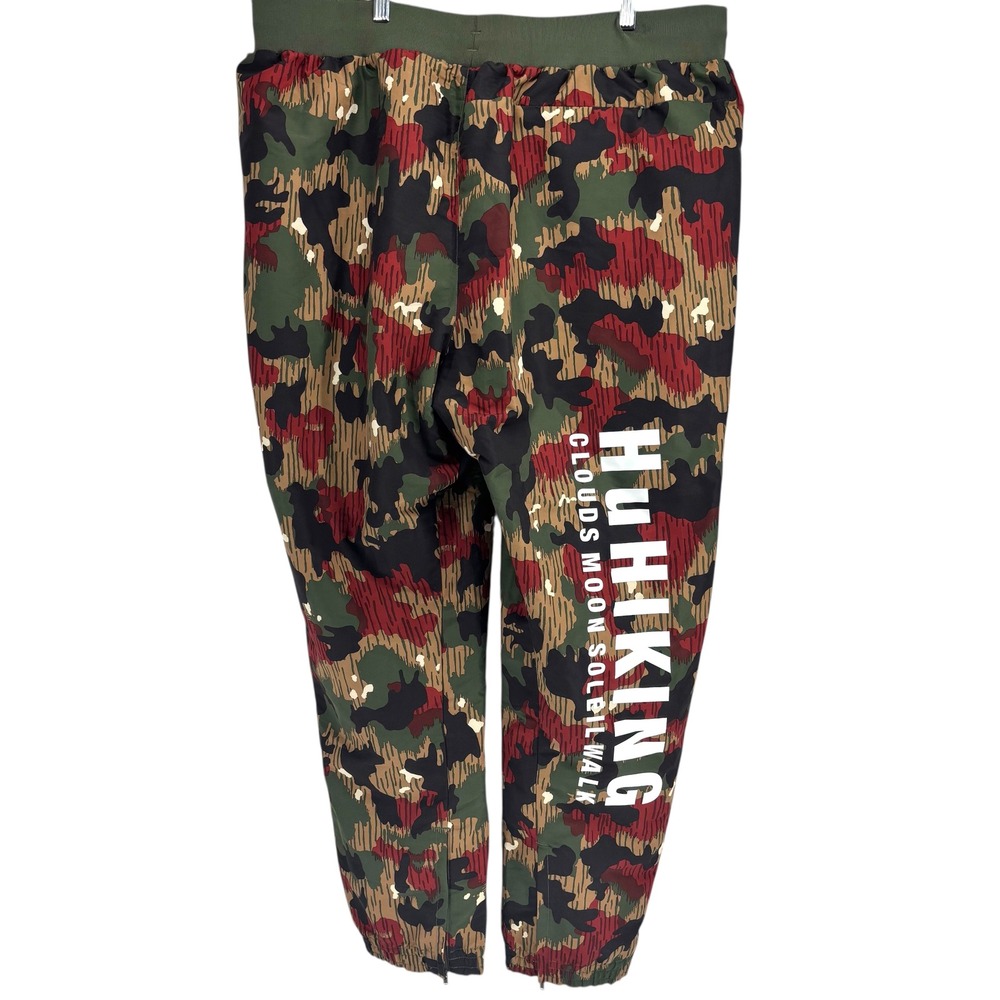 Adidas x Pharrell Williams Men XXL Camo Hu Hiking Windpants Zip Pockets‎ Lined